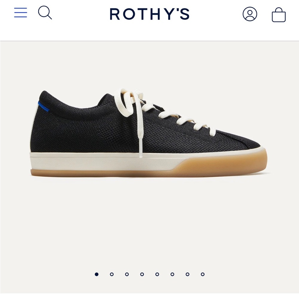 BRAND NEW Rothy’s The Lace Up Sneaker black